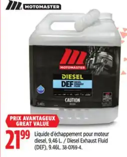Canadian Tire MOTOMASTER Diesel Exhaust Fluid (DEF), 9.46L offer