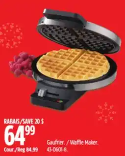 Canadian Tire Waffle Maker offer