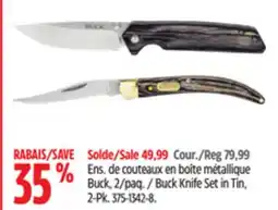 Canadian Tire Buck Knife Set in Tin offer