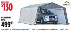 Canadian Tire Shelterlogic Garage-in-a-Box Peak Shelter 12 × 20 × 8´ H offer