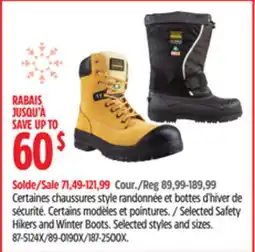 Canadian Tire Selected Safety Hikers and Winter Boots offer
