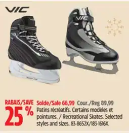 Canadian Tire VIC Recreational Skates offer