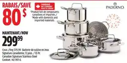 Canadian Tire Paderno 12-Pc Canadian Signature Stainless-Steel Cookset offer
