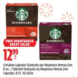 Canadian Tire Nespresso Selected Starbucks by Nespresso Vertuo Line Capsules, 8-Ct offer