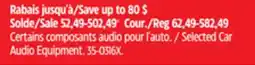 Canadian Tire Selected Car Audio Equipment offer