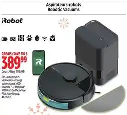 Canadian Tire iRobot Roomba 1020 Combo Vac & Mop + Auto-Empty offer