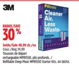 Canadian Tire Refillable Deep Pleat MPR1550 Starter Kits offer