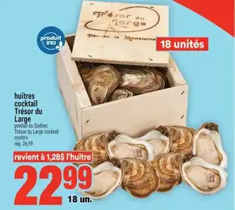 Super C huîtres cocktail Trésor du Large | Trésor du Large cocktail oysters offer