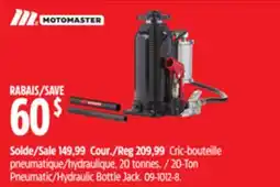Canadian Tire MotoMaster Pneumatic/Hydraulic Bottle Jack offer