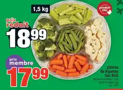 Super C plateau de légumes Sun Rich | Sun Rich veggie tray offer