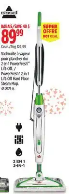 Canadian Tire Bissell PowerFresh 2-in-1 Lift-Off Hard Floor Steam Mop offer