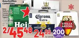 Metro BIÈRE STELLA ARTOIS, CORONA EXTRA, HEINEKEN, SAPPORO | BEER offer