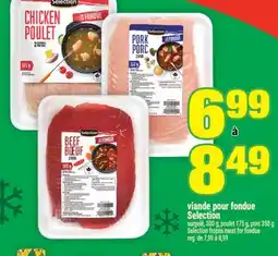 Super C viande pour fondue Selection | Selection frozen meat for fondue offer