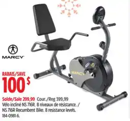 Canadian Tire Marcy NS 716R Recumbent Bike offer