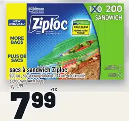Metro SACS À SANDWICH ZIPLOC | ZIPLOC SANDWICH BAGS offer