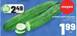 Metro CONCOMBRE ANGLAIS SANS PÉPINS | SEEDLESS ENGLISH CUCUMBER offer