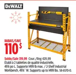 Canadian Tire DEWALT 1-Shelf Industrial Workbench, 49½ W offer