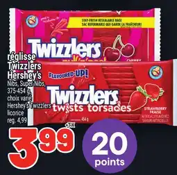Metro RÉGLISSE TWIZZLERS HERSHEY'S | HERSHEY'S TWIZZLERS LICORICE offer