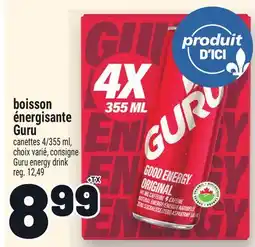 Metro BOISSON ÉNERGISANTE GURU | GURU ENERGY DRINK offer
