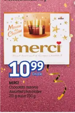 Uniprix MERCI Chocolats assortis Assorted chocolates offer
