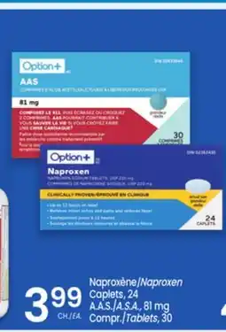 Uniprix Option+ Naproxène/Naproxen, A.A.S./A.S.A., Compr./Tablets offer