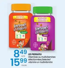 Uniprix LES PIERRAFEU Vitamines ou multivitamines sélectionnées/Selected vitamins or multivitamins offer