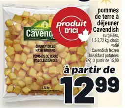 Metro POMMES DE TERRE À DÉJEUNER CAVENDISH | CAVENDISH FROZEN BREAKFAST POTATOES offer