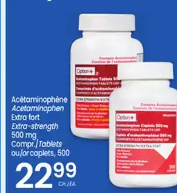 Uniprix Option+ Acétaminophène/Acetaminophen, Extra fort/Extra-strength, Compr./Tablets ou/or caplets offer