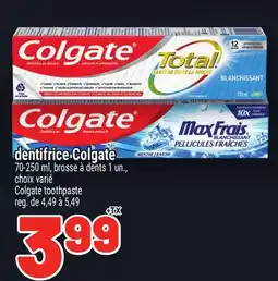 Metro DENTIFRICE COLGATE | COLGATE TOOTHPASTE offer