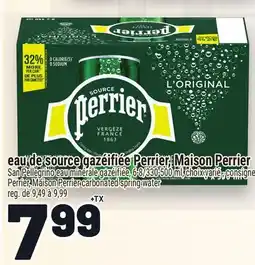 Metro EAU DE SOURCE GAZÉIFIÉE PERRIER, MAISON PERRIER | PERRIER, MAISON PERRIER CARBONATED SPRING WATER offer