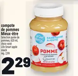 Metro COMPOTE DE POMMES MIEUX-ÊTRE | LIFE SMART APPLE SNACK offer