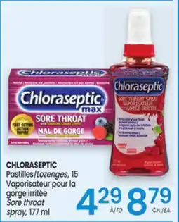 Uniprix CHLORASEPTIC Pastilles/Lozenges, Vaporisateur pour la gorge irritée/ Sore throat spray offer