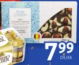 Uniprix ROSE & ROBIN, FERRERO ROCHER, COLLECTION Chocolats assortis / Assorted chocolate offer