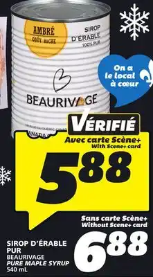 IGA BEAURIVAGE PURE MAPLE SYRUP offer