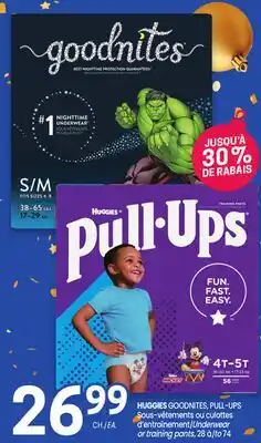 Uniprix HUGGIES GOODNITES, PULL-UPS Sous-vêtements ou culottes d'entraînement/Underwear or training pants offer