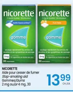 Uniprix NICORETTE Aide pour cesser de fumer/Stop-smoking aid, Gommes/Gums offer