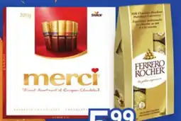 Uniprix MERCI, FERRERO ROCHER, RAFAELLO Chocolats sélectionnés/ Selected chocolates offer