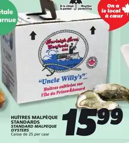IGA STANDARD MALPEQUE OYSTERS offer
