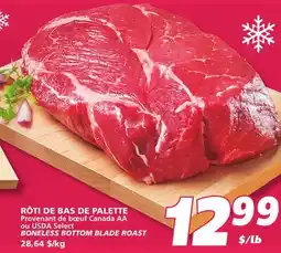 IGA BONELESS BOTTOM BLADE ROAST offer