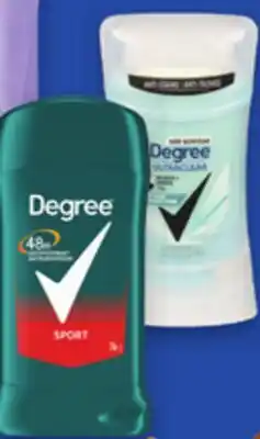 Uniprix DEGREE Antisudorifiques ou déodorants sélectionnés / Selected antiperspirants or deodorants offer