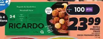 IGA RICARDO FRESH PREPARED MEAL offer