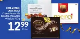 Uniprix ROSE & ROBIN, LINDT, MERCI Chocolats assortis/Assorted chocolates offer