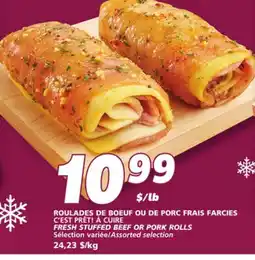 IGA FRESH STUFFED BEEF OR PORK ROLLS offer