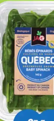 IGA ORGANIC MINI-APERO TOMATOES OR GREENHOUSE BABY SPINACH offer