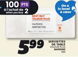 IGA VALEUR PLUS NAPKINS offer