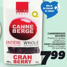 IGA NUTRA-FRUIT DRIED CRANBERRIES offer