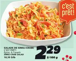 IGA C'EST PRÊT! SIMILI-CRAB SALAD offer