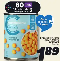 IGA COMPLIMENTS LEGUMES offer