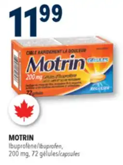 Familiprix Motrin ibuprofen liquid gels capsules 200mg Regular Strength 72un offer