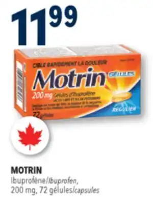 Familiprix Motrin ibuprofen liquid gels capsules 200mg Regular Strength 72un offer